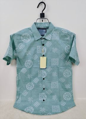 Pure Cotton Half Sleeve Print Shirt for Men's_img_7