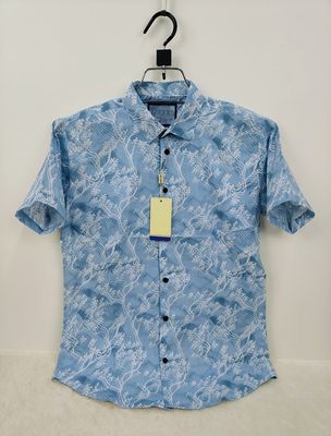 Pure Cotton Half Sleeve Print Shirt for Men's_img_9