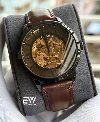 FOSSIL AUTOMATIC BROWN BELT BLACK CASE_img_1