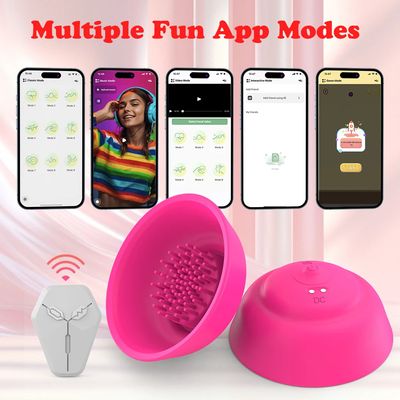 9 Strong Vibrating Nipple Toy Vibrator for Women APP Remote Control Soft Silicone Breast Stimulation Massager Sex Toys for Adult_img_1