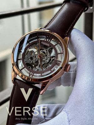 Fossil Automatic Brown Belt RG CASE Skeleton Dial_img_0