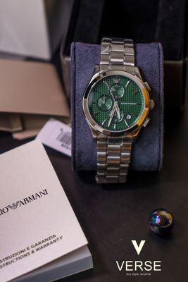 Emporio Armani AR11529 “Paolo” Men’s Chronograph – 42 mm Green Dial Stainless Steel_img_0