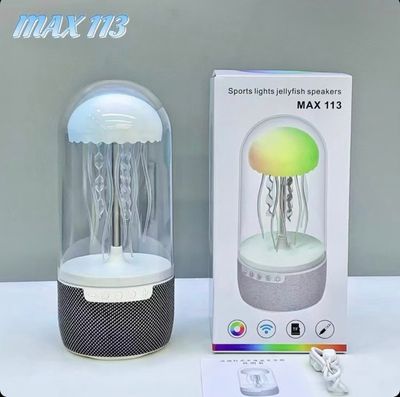 Colorful Jellyfish Lamp Bluetooth Speaker – Max 113 | LED Mood Light & Music in One_img_2