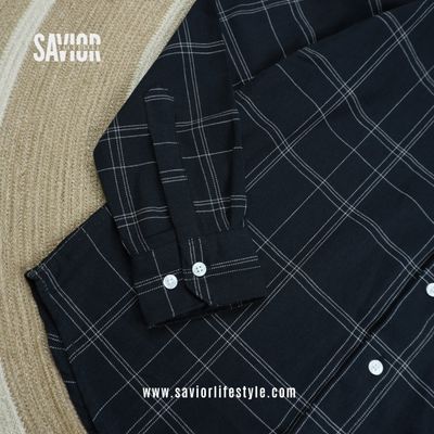 Ink Square - Full Sleeve Pocket Less Check Shirt_img_2