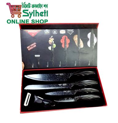 Zepter 5 Pcs Non-Stick Knife Set for Kitchen, Super Sharp high Carbon Stainless Steel Material_img_3