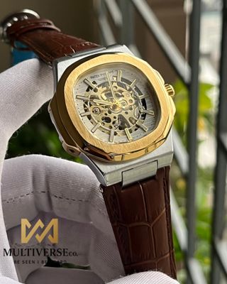 PP NAUTILUS SKELETON AUTO BROWN BELT GOLD BODY (SEMI AAA)_img_0