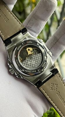 PP NAUTILUS SKELETON AUTO BLACK BELT SILVER BODY (SEMI AAA)_img_8