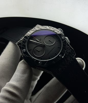 Hublot Engrave Black Dial Black Case AA Grade_img_0