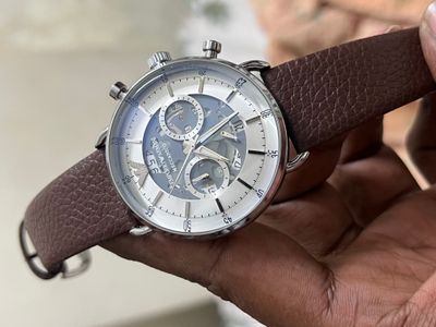 ARMANI OVAL GLASS BROWN BELT WHITE DIAL_img_0