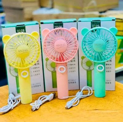 New Mini Rechargeable USB Charging Portable Handheld 3 Gear Speed Desktop Fan_img_0