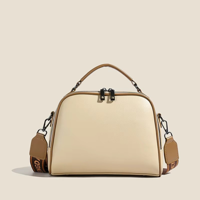 High end ladies' handbag multi-layer large capacity commuting bag(Cream)_img_1