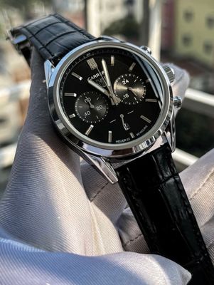 Tag heuer Carrera 2 Chronograph Silver Case Black Belt AA Grade_img_0
