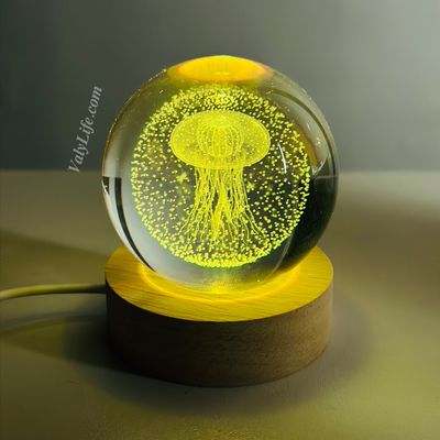Jelly Fish 3D Crystal Ball Night Light_img_1