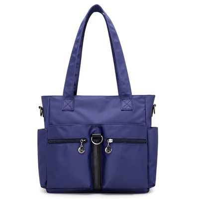 Women Casual Large Capacity Waterproof Oxford Cloth Bag (Dark Blue)_img_13