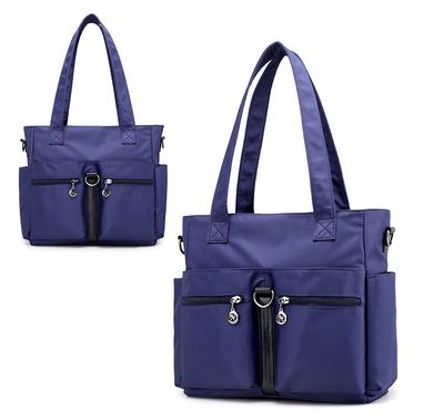 Women Casual Large Capacity Waterproof Oxford Cloth Bag (Dark Blue)_img_12