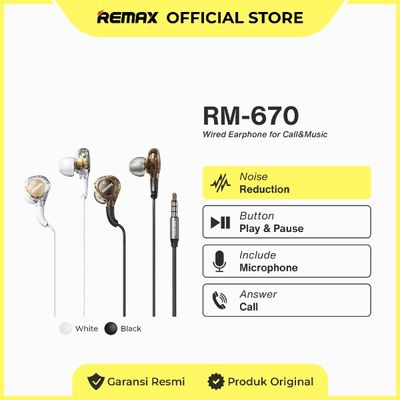 Remax RM-670 Wired Earbuds In-Ear Headphones Stereo Sound Quality Transparent Design Earphones For All 3.5mm Jack Devices_img_6