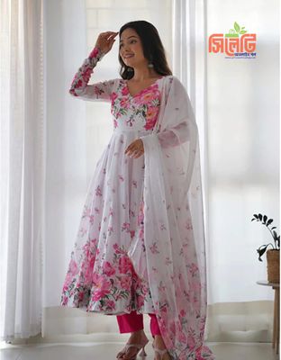 গোলাপ গ্রাউন রেডিমেড থ্রী-পিস_img_0