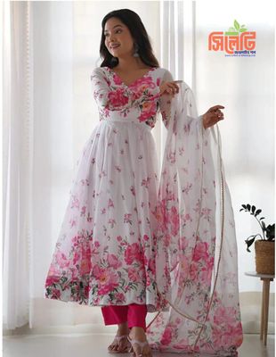 গোলাপ গ্রাউন রেডিমেড থ্রী-পিস_img_1