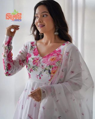 গোলাপ গ্রাউন রেডিমেড থ্রী-পিস_img_3