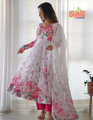 গোলাপ গ্রাউন রেডিমেড থ্রী-পিস_img_2