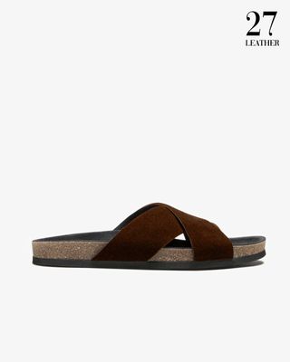 Oasis Premium Leather Sandal(Chocolate)