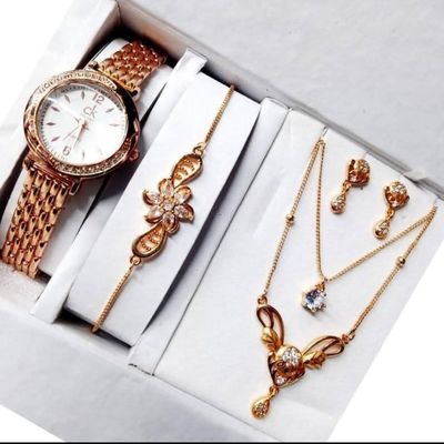 🕒 টাইটেল (Title):Elegant Women's Watch Combo – Timeless Beauty in One Box!_img_1