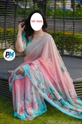 আকর্ষণীয় ডিজিটাল প্রিন্ট শাড়ি (ব্লাউজ সহ)_img_0
