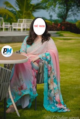 আকর্ষণীয় ডিজিটাল প্রিন্ট শাড়ি (ব্লাউজ সহ)_img_1