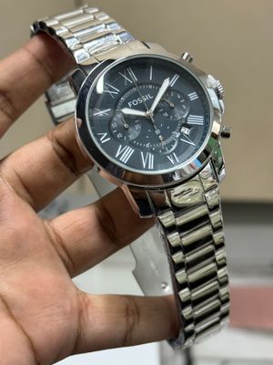 FOSSIL QUARTZ CHAIN CHRONO BLUE DIAL
