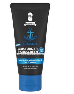Muuchstac Mens Ocean Moisturizer & Sunscreen Matte Look Spf 18+ Cream With Turmeric & Aloe Vera Beads, Non-Sticky & Water Resistant 45ml_img_0
