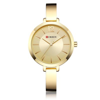Curren 9012 Ladies Chain Watch- Golden Dial- Golden Bezel- Golden Bracelet+Chain- TF Code CR626CF_img_0