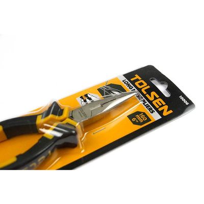 Tolsen 6" Long Nose Pliers ( 160mm ) TPR Handle Model: 10006_img_3
