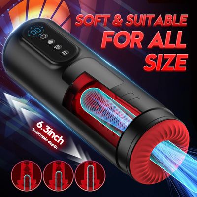 LCD Automatic Sucking Male Masturbator 9 Thrusting Vibration Blowjob Machine Heating Pussy Penis Pump Masturbation Cup Sex Toys_img_1