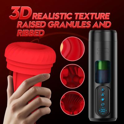 LCD Automatic Sucking Male Masturbator 9 Thrusting Vibration Blowjob Machine Heating Pussy Penis Pump Masturbation Cup Sex Toys_img_2
