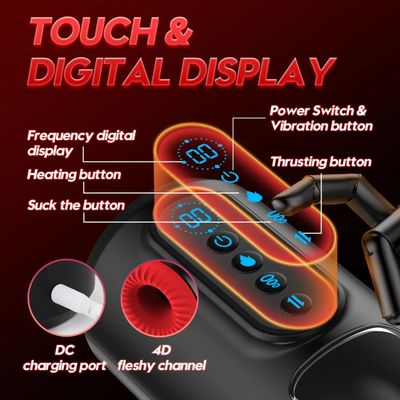LCD Automatic Sucking Male Masturbator 9 Thrusting Vibration Blowjob Machine Heating Pussy Penis Pump Masturbation Cup Sex Toys_img_4