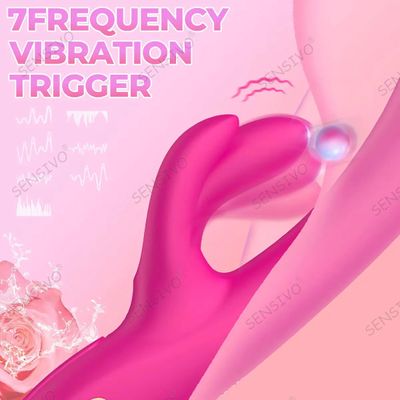 G spot Tapping Dildo Vibrator with Clit Massaging & Vibration Clitoris Vaginal Stimulator Adult Masturbation Massager for Women_img_5