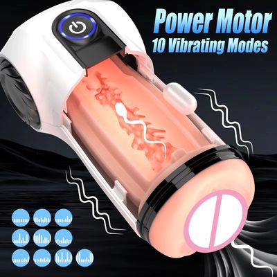 Automatic TPE Channel Vibration Vagina Hands Free Male Blowjob Sucking Masturbators Cup Penis Pump Adult Sex Toys for Men 18_img_4