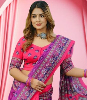 মাখন সিল্ক ডিজিটাল প্রিন্ট শাড়ি - ব্লাউজ পিসসহ (প্রিমিয়াম কোয়ালিটি)_img_2