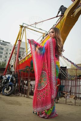 মাখন সিল্ক ডিজিটাল প্রিন্ট শাড়ি - ব্লাউজ পিসসহ (প্রিমিয়াম কোয়ালিটি)_img_2