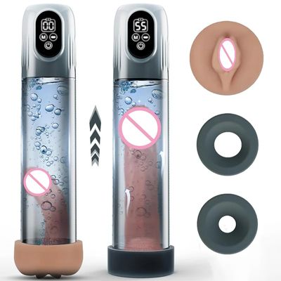New LCD Electric Penis Pump Penis Enlargement Extend Pump Penis Trainer Sucking Male Masturbators Cup Dick Pump Sex Toys for Men_img_0