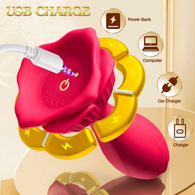 Vibrating Rose Butt Plug APP Remote Control Vibrators 9 Modes Waterproof Silicone Anal Plug Adult Sex Toys Vibrator For Beginner_img_1