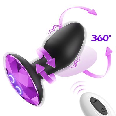 360 Rotation Anal Plug Wireless Vibrator Butt​ Plug for Women Masturbator Man Prostate Massager Adult Couple Sex Toys 18_img_0