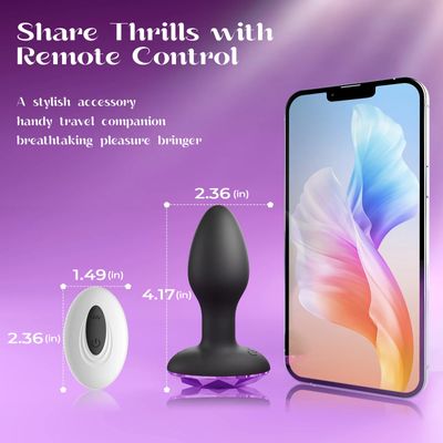 360 Rotation Anal Plug Wireless Vibrator Butt​ Plug for Women Masturbator Man Prostate Massager Adult Couple Sex Toys 18_img_3