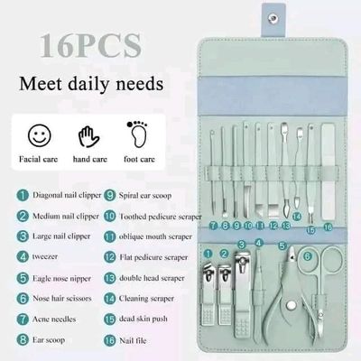 16pcs Stainless Steel Nail Cutter Manicure Tool Set_img_1