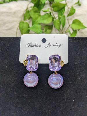 Amethyst Pearl Drop Earrings_img_5
