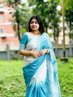 টপেটর সিল্ক ডিজিটাল প্রিন্ট শাড়ি – টারসেল আঁচল ও আলাদা ব্লাউজ পিসসহ_img_3