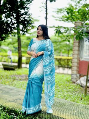 টপেটর সিল্ক ডিজিটাল প্রিন্ট শাড়ি – টারসেল আঁচল ও আলাদা ব্লাউজ পিসসহ_img_4