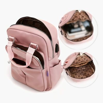 New leisure nylon ladies CHINA Bagpack (Pink)_img_1