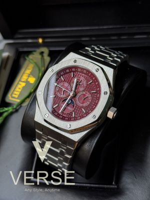 Audemars Piguet Royal Oak Perpetual CalendarWhite Gold Burgundy Dial 41mm 26574BC FULL SET MASTER GRADE_img_0