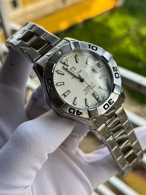Tag Aquaracer Chain Silver White Dial Strip_img_0